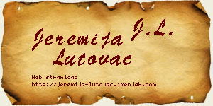 Jeremija Lutovac vizit kartica